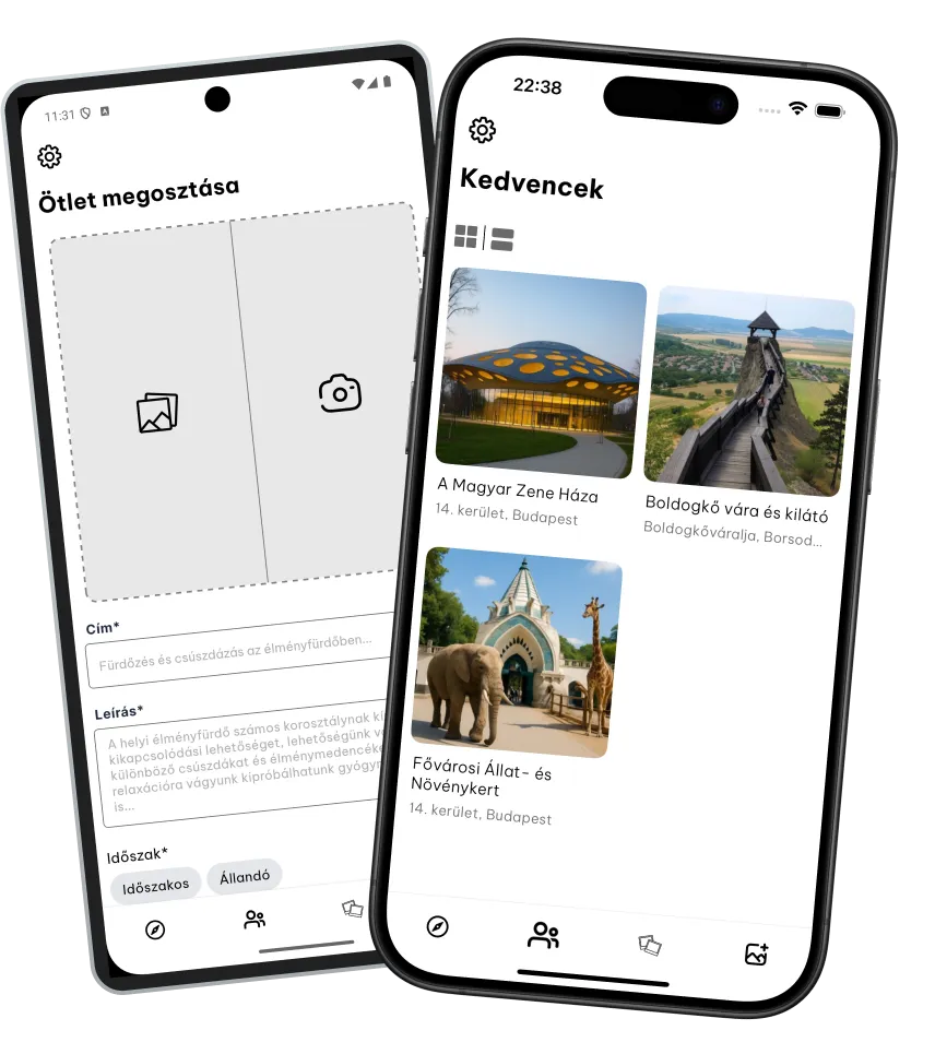 App on iOS and Android.